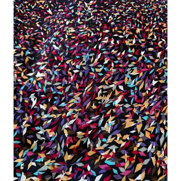 Fun2Fun Sheer 3/4 Sleeve Confetti Print Split Neck Blouse Stitchfix Size 1XL - Picture 9 of 9